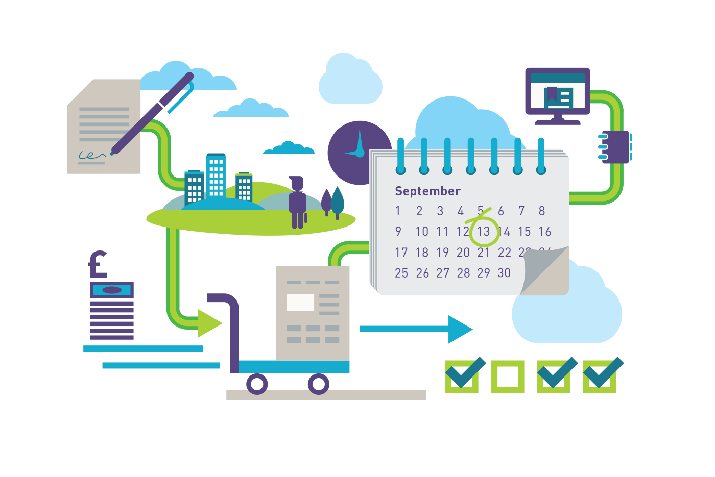 6 Degrees HTML5 Illustration