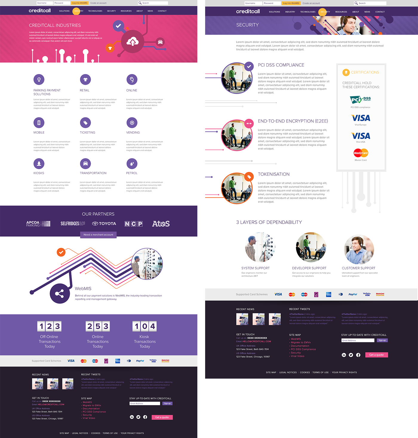 CreditCall Website Design