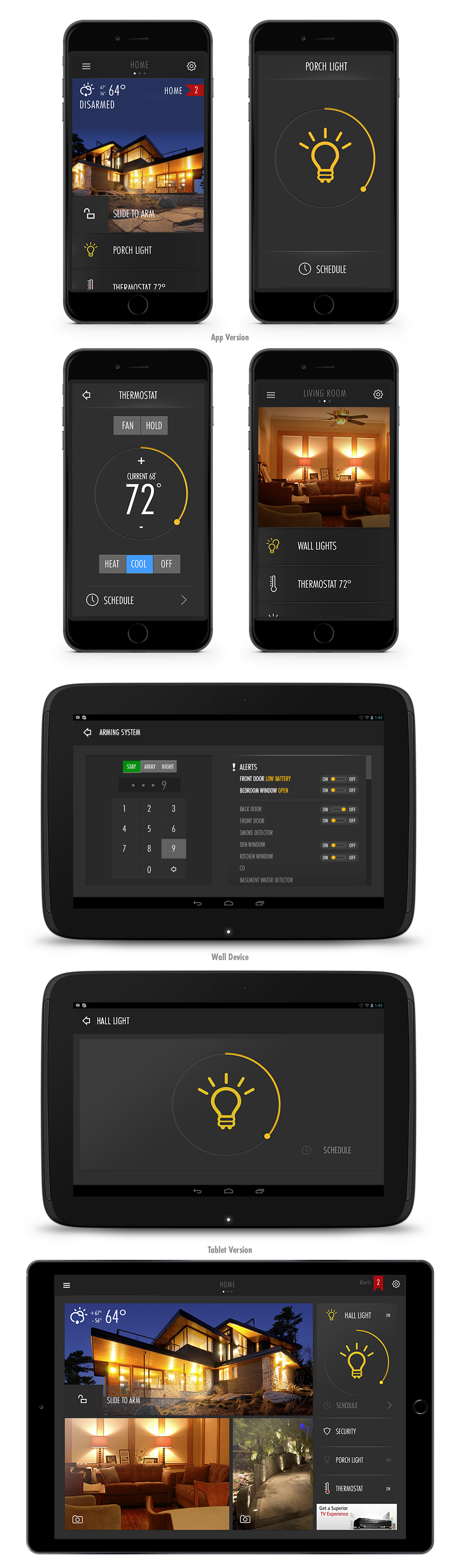 Digital Home App Designs