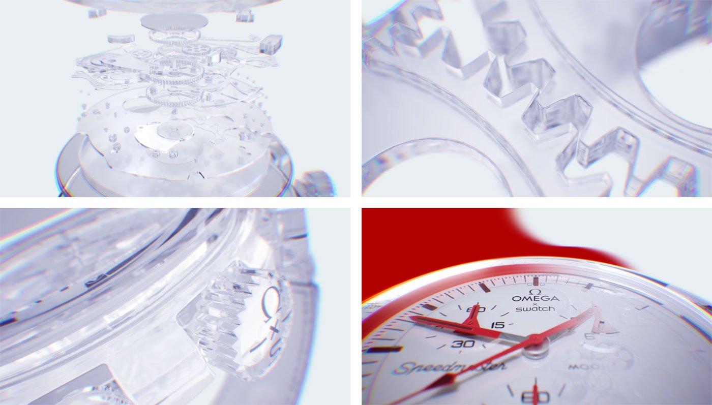 Omega 3D animation renders