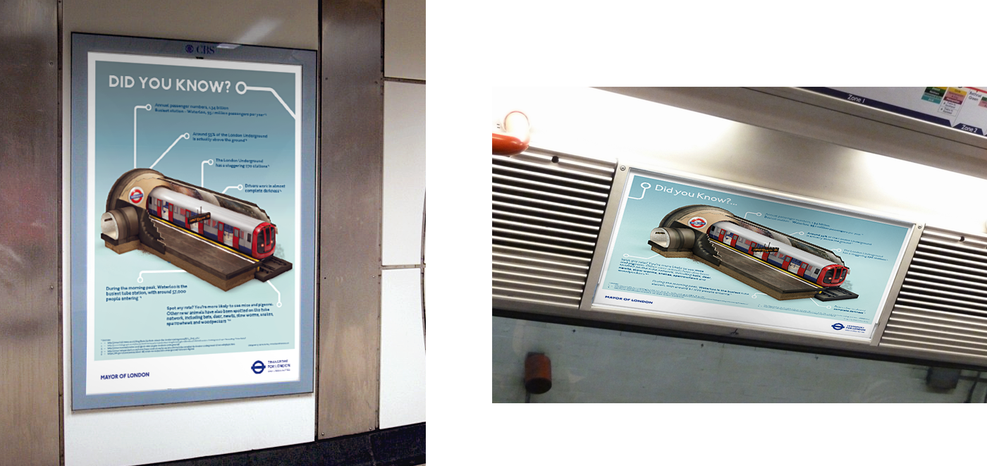 London Underground Tube Adshell Posters