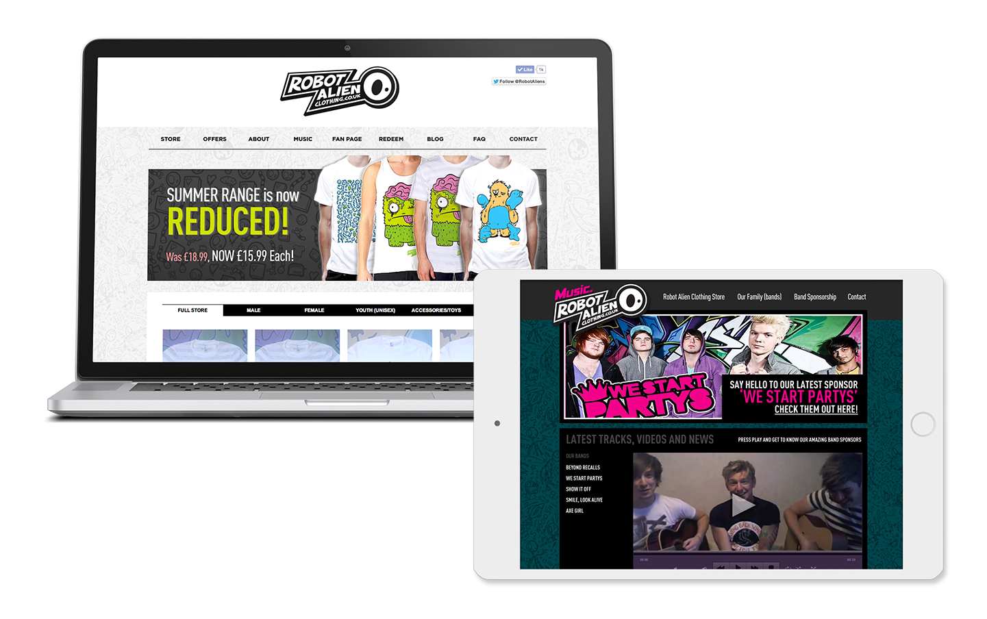 Robot Alien Website Designs
